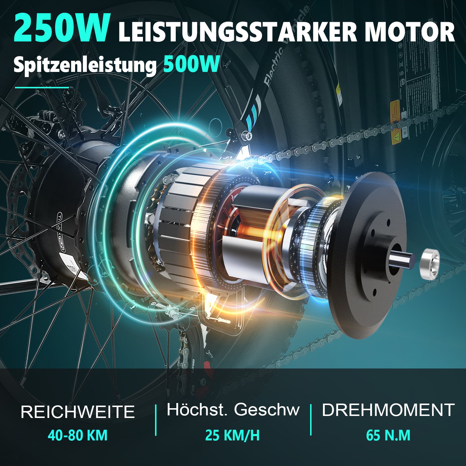 VIVI Electric Bike Commuter 3.0" Fat Tire Folding Electric Bike